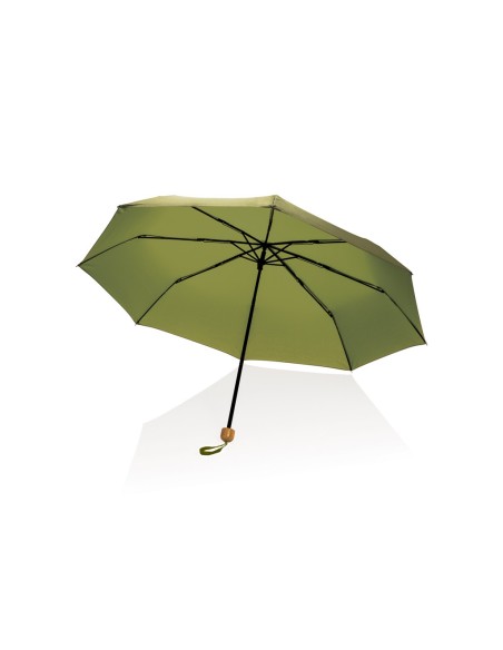 Mini paraguas RPET 190T  de bambú 20.5" Impact AWARE ™