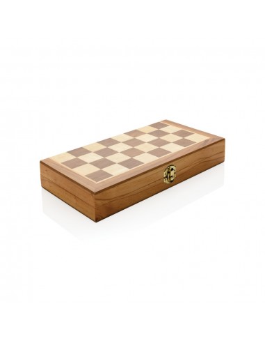 Juego de ajedrez plegable de madera de lujo