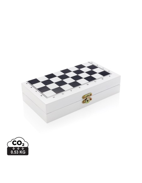 Juego de mesa de lujo 3 en 1 en caja de madera