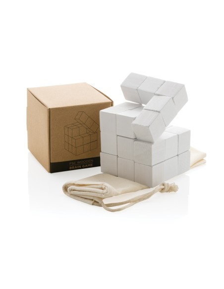 Juego mental de madera en bolsa de lona