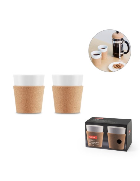 BISTRO 300 Juego de 2 tazas en porcelana 300ml